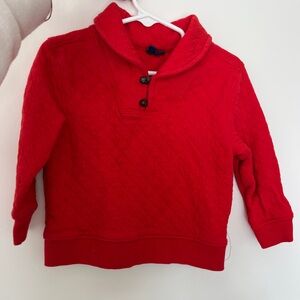 Janie and Jack Red Quilted Sweater